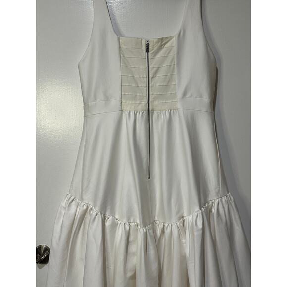 Alice + Olivia Diana Sleeveless Structured Midi Dress Off White 14 NWT Wedding - Picture 12 of 16